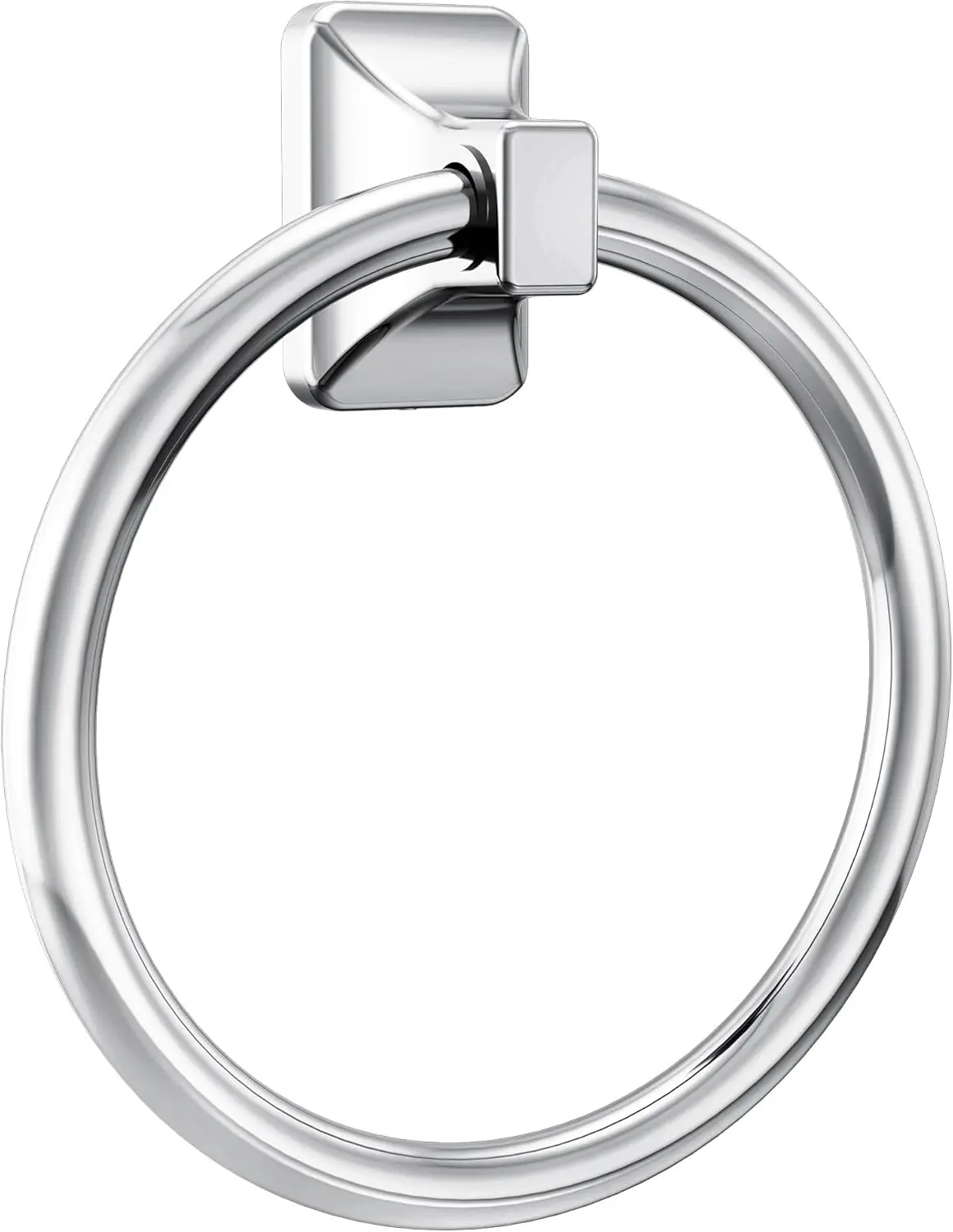 Donnor Collection Chrome 6.25-Inch Diameter Contemporary Bathroom Hand-Towel Ring, Wall-Mounted, P5860