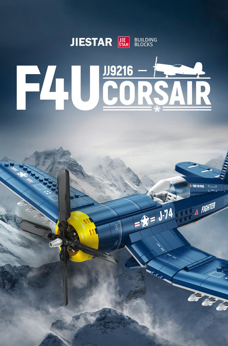 767 building blocks assembly — Legendary F4U Corsair fighter plane! Foldable wings + retractable landing gear, 1:20 scale accuracy! The ultimate military building block set for aviation enthusiasts! Building Blocks #F4U Pirates #Military Models