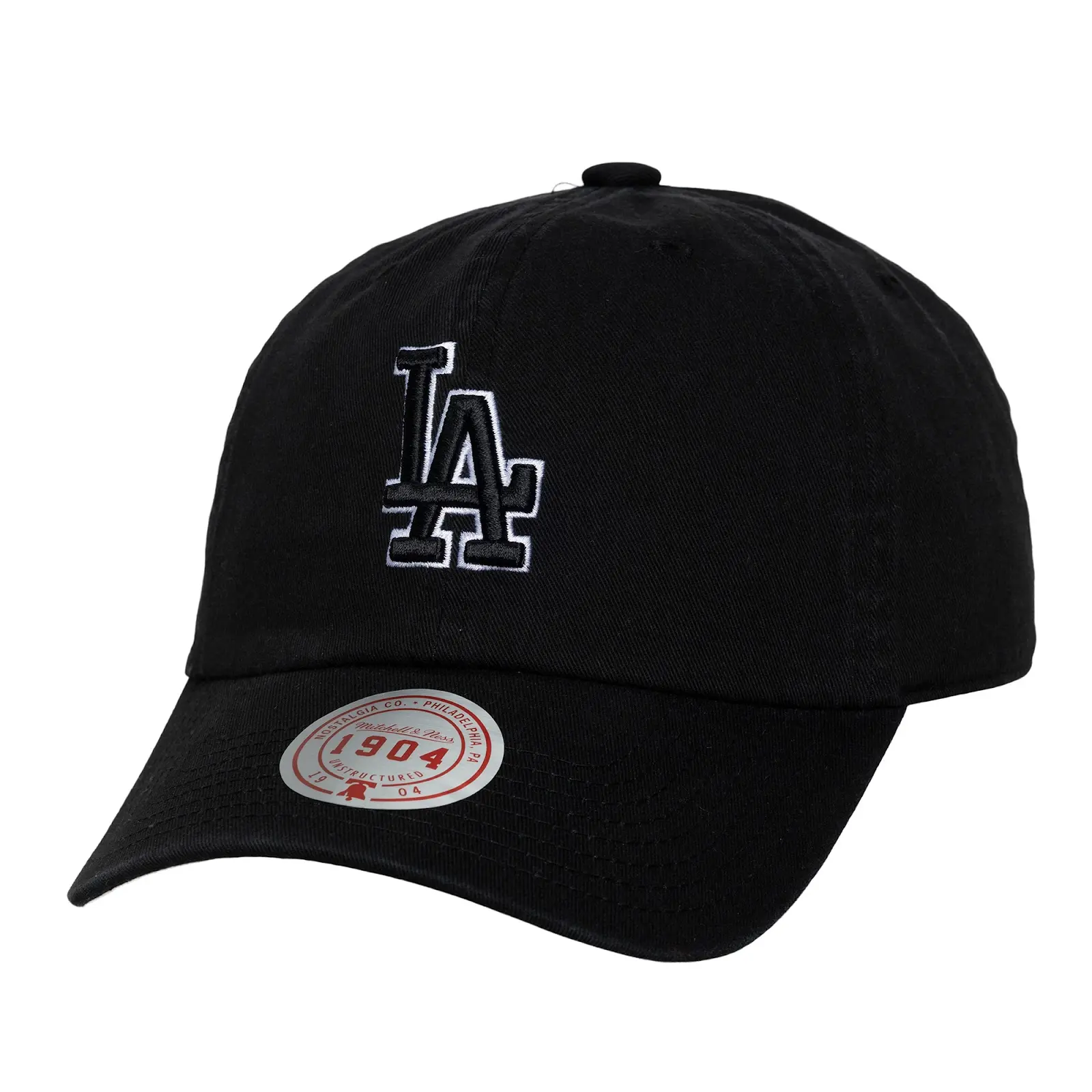 Mitchell & Ness Black & White Strapback Adjustable Hat