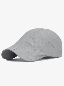Mesh Newsboy Cap Mesh Breathable Cap Adjustable Newsboy Beret Hat Cabbie Flat Hat Baseball Cap Adjustable