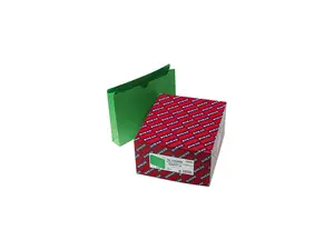 Smead 75563 File Jacket, Double-Ply Tab and 2" Expansion, Letter, 11 Point, Green, 50/Box