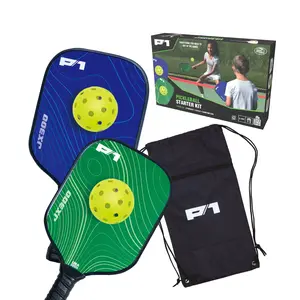 P1 Pickleball Starter Set - 2 Paddles, 2 Balls, and Carry Bag