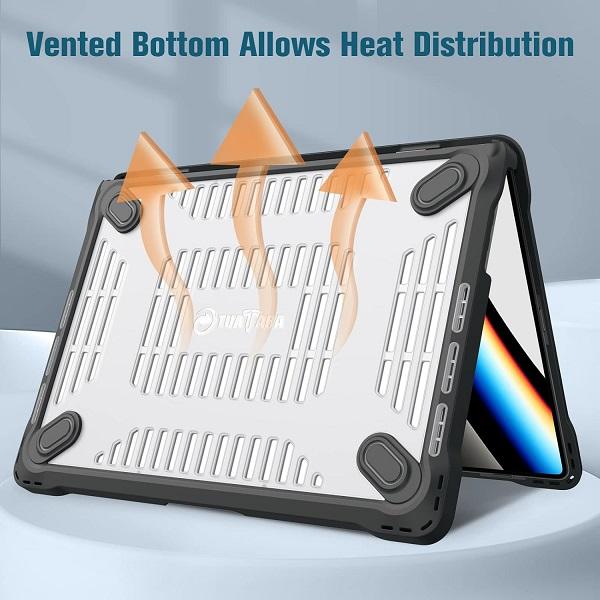 Fintie Heavy-Duty Case for MacBook Pro 14 (M5/M4/M3/M2/M1 Chip, Model A3434/A3401/A3185/A3112), Durable Laptop Cover with TPU Bumper & Vented Bottom