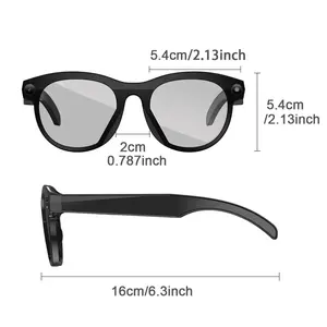 Ai Smart Glasses with Multilingual Translation, Voice Assistant, Photo Video Recording, Wireless Calling, LED Flashlight, 290mah Battery