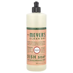 Mrs. Meyers Clean Day Dish Soap, Geranium, 16 fl oz (473 ml)