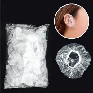 100 Pcs Disposable Hair Dye Ear Covers, Waterproof Protective Ear Guards, Essential for Salons and Bathing, Reusable Design, Pack