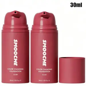 Smooche Color Changing Foundation –  2-pcs Shade Matching Liquid Makeup, SPF, 24H Wear, Vegan，Natural-Tone Color-Correcting Liquid Foundation