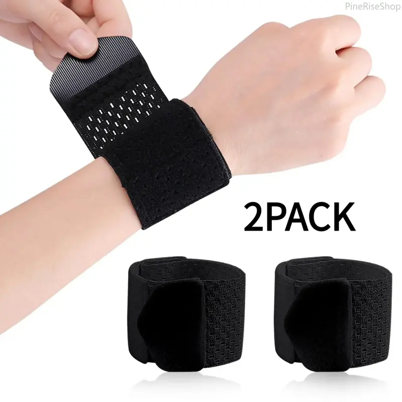Women's 2-Piece Ultra-Thin Compression Wrist Brace with Adjustable Support Strap, Suitable for Weightlifting, Tennis,summerwins