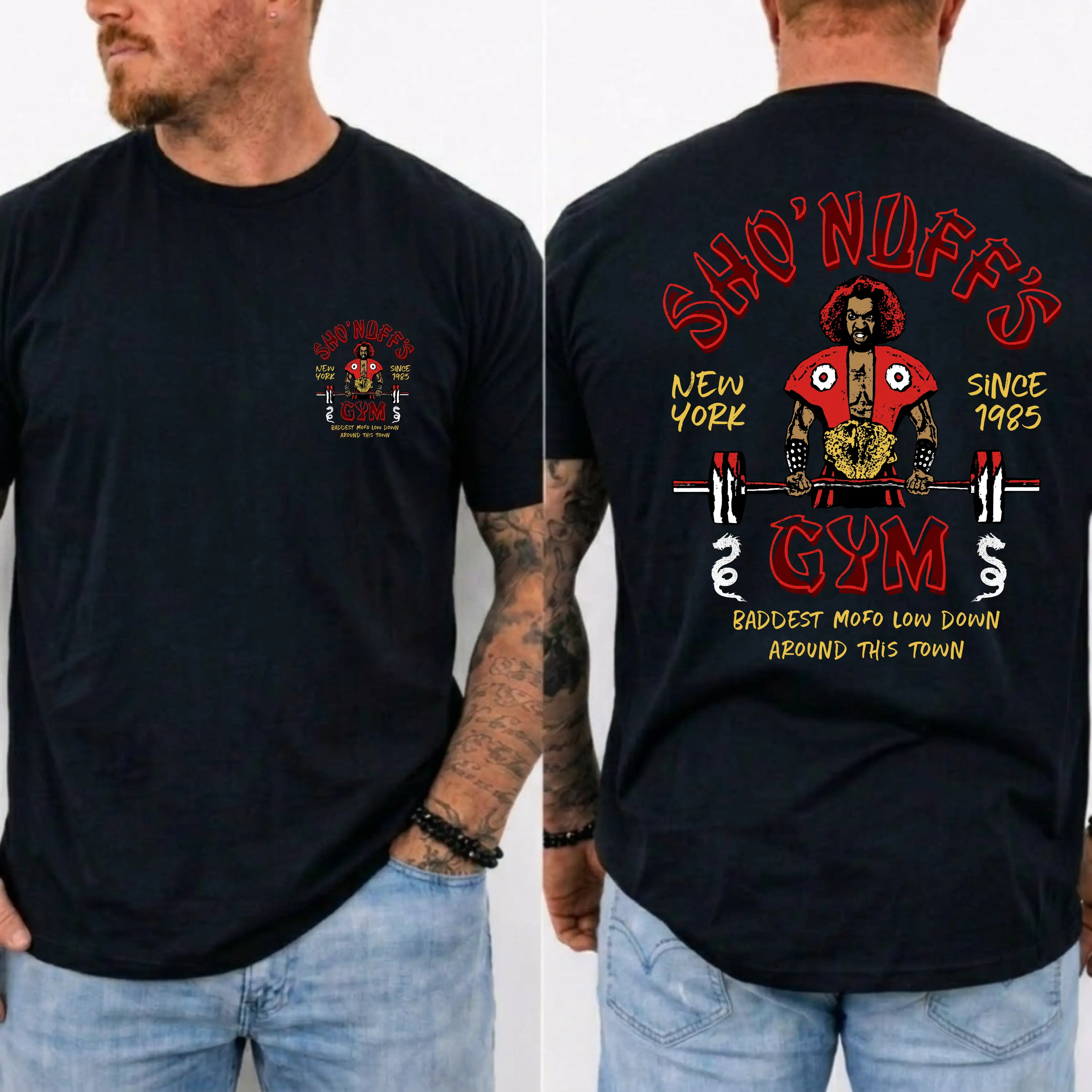 Sho Nuff Gym Shirt, The Last Dragon Movie Tee, Shogun of Harlem 80s Graphic T-Shirt, Front Back Print, Gift for Cult Film Fans