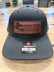 FTO 2026 Coon Hunt Black Richardson Hat - Leather Patch