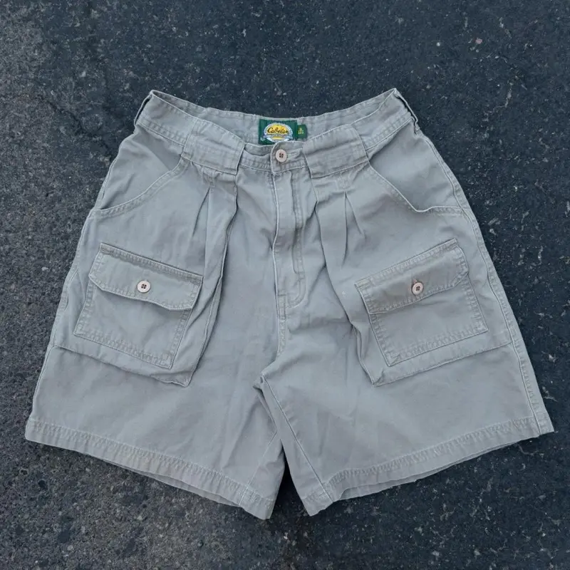 Women's Vintage Cabela's Pleated Cargo Shorts - Thrift Find for Gorpcore, Utilitarian Streetwear Fits