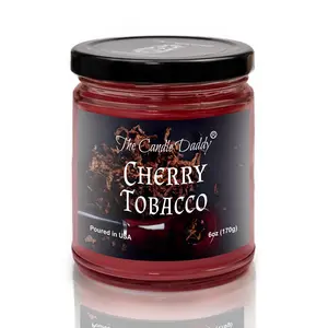 Cherry Tobacco Scented Candle - 6 Ounce - 40 Hour Burn
