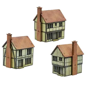 Wargames Delivered Miniatures: Pike & Shotte Warlord Games for Hail Caesar - Realistic Town Houses Scenery Pack