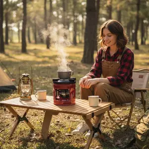 Vintage Industrial Style Kerosene Stove for Outdoor Camping, Field Cooking, Suitable for 2-4