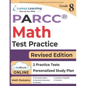 PARCC Test Prep: 8th Grade Math Practice Workbook and Full-length Online Assessments: PARCC Study Guide - Paperback