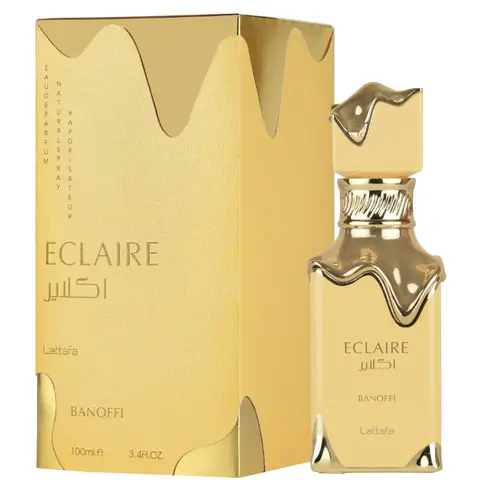 Lattafa Eclaire Bonaffi 100ml Eau de Parfum - Natural Saturation, Banoffi Scent, Vanilla, Whipped Cream, Unisex Daily Wear Fragrance, Single Item Perfume