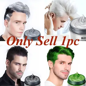 BIH Styling Hair Wax (120g/4.23oz) Hair Coloring Material, Temporary Hair Color Natural Stereotypes Not Stiff, Easy To Wash,For Daily styling,Can mix your own colours for Theme Carnival Festival,Halloween Dressing