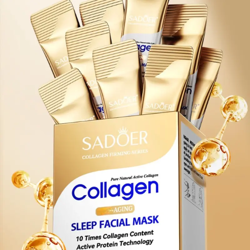 4-Pack Family Collagen Overnight Leave-On Night Repair Essential Night Wrapping Mask Collagen Facial Mask