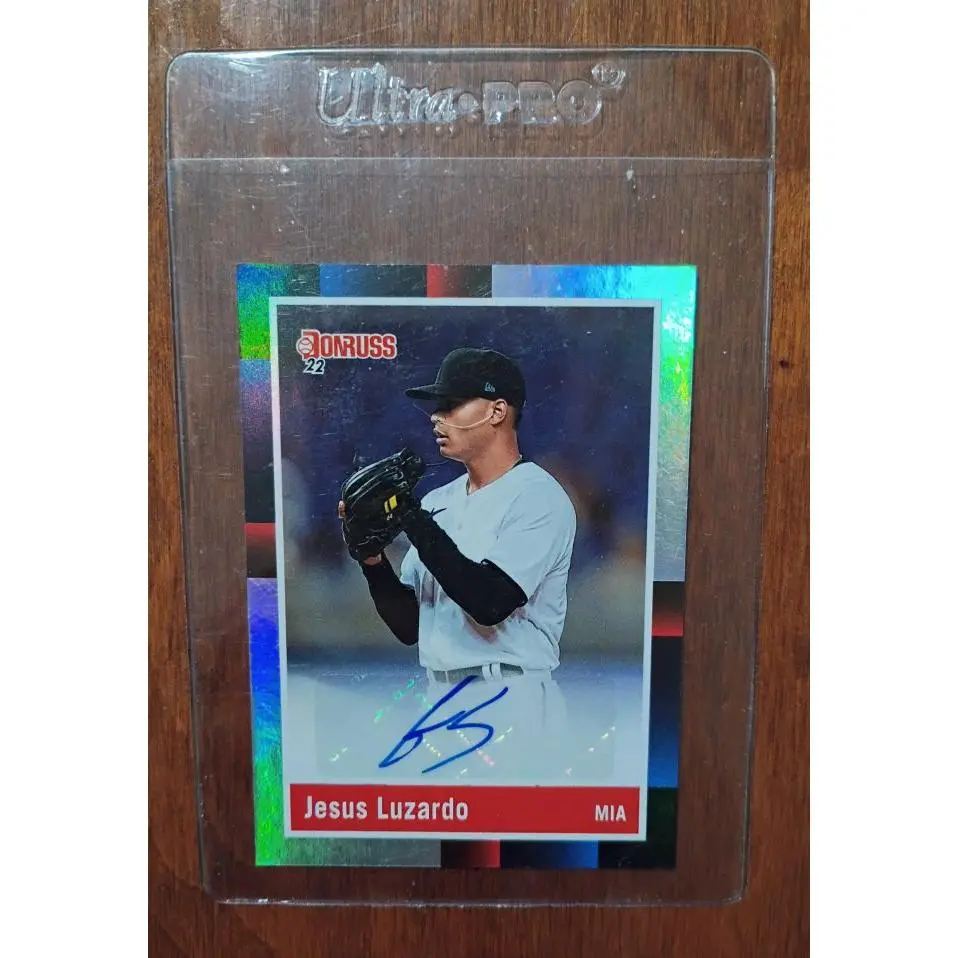 Panini 2022 Autographed Jesus Luzardo Baseball Card - Officially Signed by the Player - Authentic Collectible