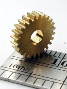 Northwest Short Line 17724-6 Spur/Worm Gear - Brass 3.0mm Bore (.118") -- 24 Teeth, 0.361 Outside Diameter, All Scales