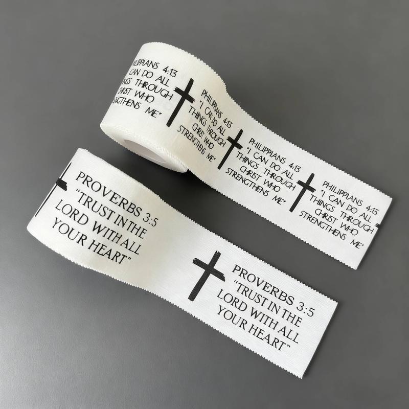 2 Pcs Cross Tape Christian Athletic Tape Wrap Tape 2 Inch X 23 Feet Cotton sports Wrist Wrap for Soccer Football Baseball Gymnastics Boxing Christian Church Gifts First Aid Injury Wrap