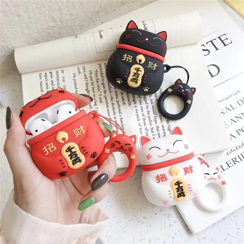 Lucky Cat Headphones Set with AirPod Case Lucky Cat Headphones Set with AirPod Case
