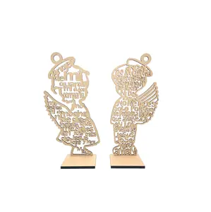 Wooden Religious Centerpiece Cross angel Decor Memorial