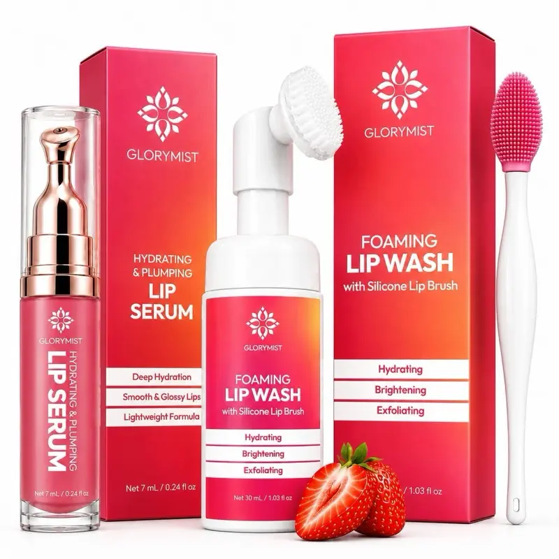 Lightening & Hydrating Lip Wash + Silicon Lip Brush with lip serum Reduce Pigmentation Boost Hydration Best Lip Care Hydrate Daily Moisturize