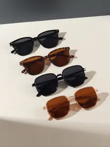 4 Pairs Fashion Glasses for Casual Beach Parties, Stylish Eyewear Suitable for Daily Use, Perfect for Social Gatherings & Outdoor Events, Trending Glasses