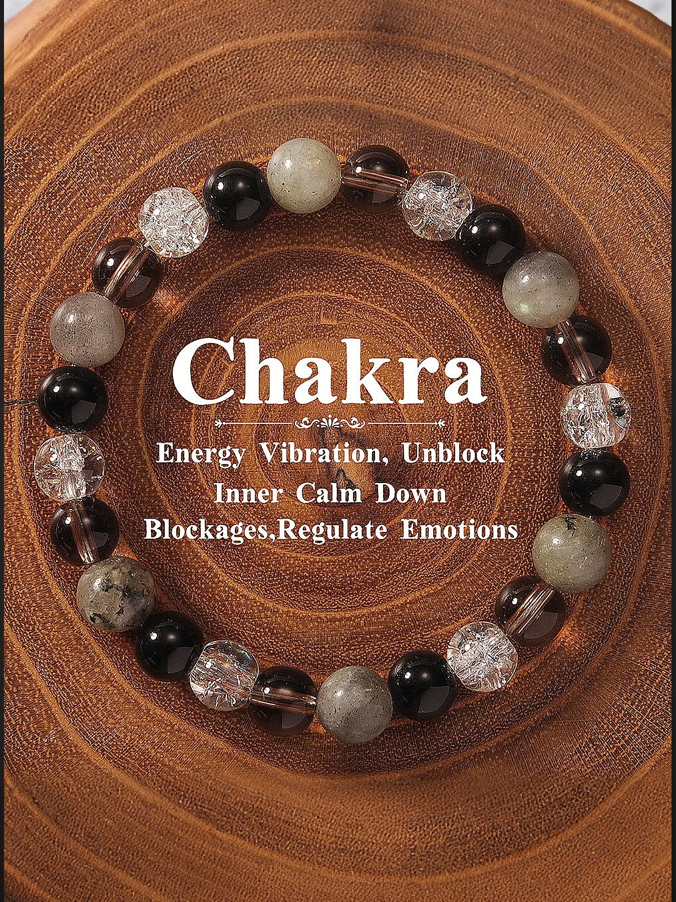 Natural Moonstone Crystal Bracelet, Chakra Bracelets, Chakra Healing Crystals, Energy Vibration, Calms Inner Peace, Relieves Blockages, Emotion Regulation, Gift Idea