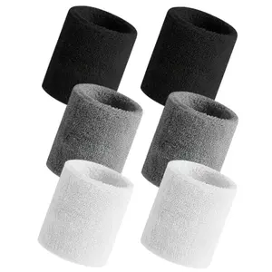 Wrist Sweatbands Wristbands Moisture Absorption for Tennis Basketball Volleyball Sports, 10cm Square Support Straps, Multiple Colors Available, Comfortable and Durable