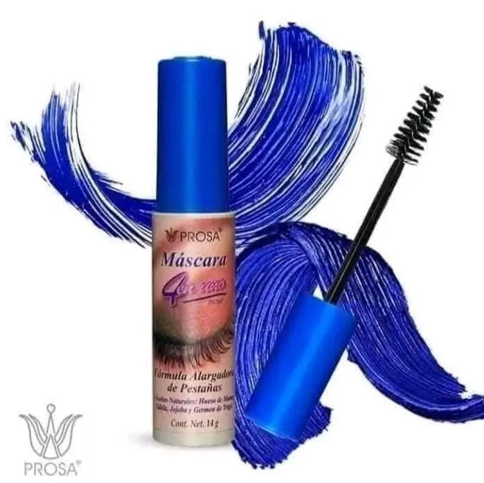 New Blue Prosa Viral 4-in-1 Classic Blue Nourishing Longwear Eyelash Beauty Mascara, Waterproof Cosmetic for Volume and Length, Smooth, Thickening Mascara, 24-Hour Wear Mascara
