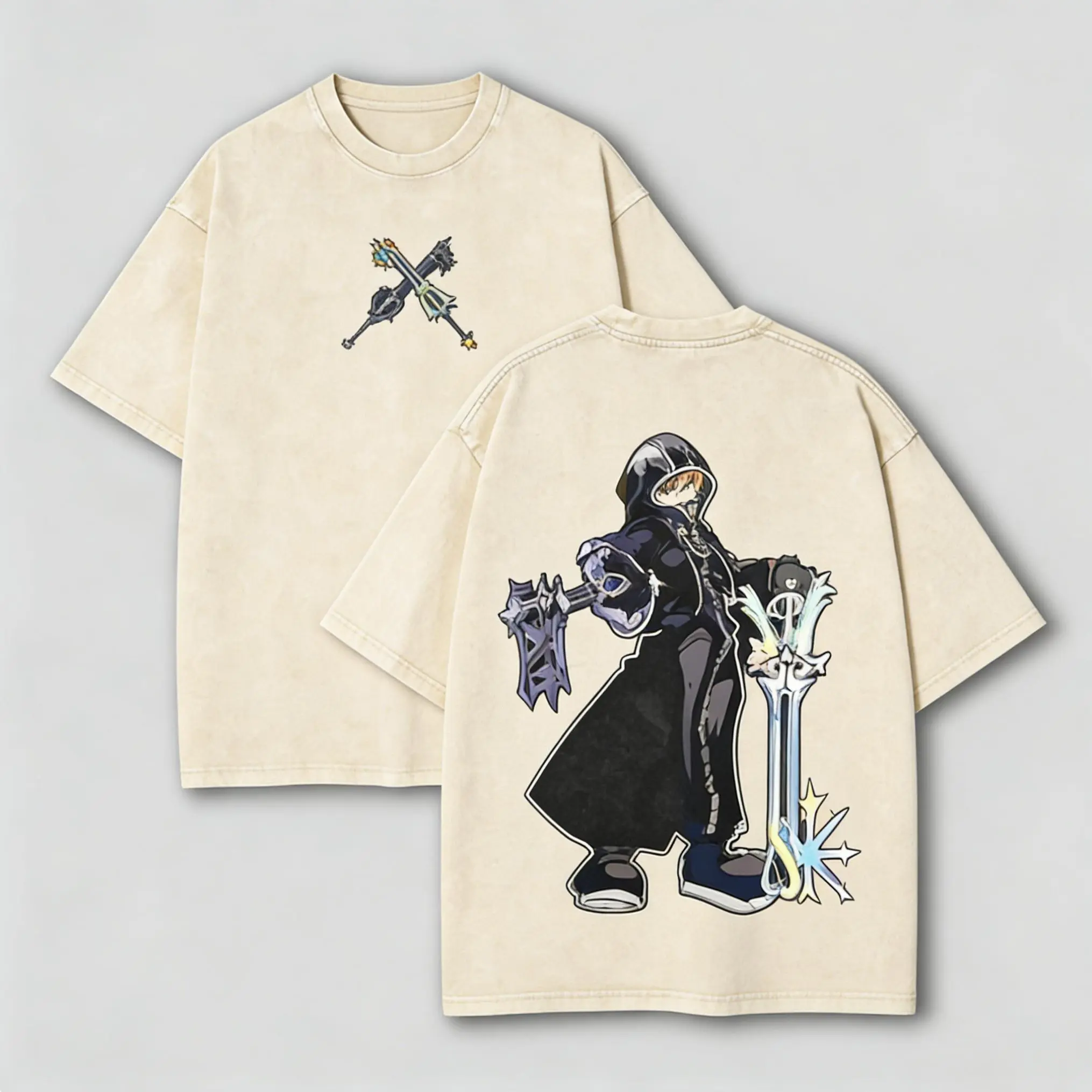 Washed T-shirt-Apricot