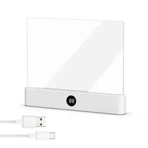 Smart LED reading light, dimmable LED reading light, rechargeable desktop reading light, timed shut-off, three color modes adjustable, ideal for bedtime reading and home study