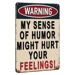 Vintage Slogan Sign, 1 Set Funny Sarcastic Sign for Garage Man Cave Offices, Iron Construction Personalized Sign, Humor Wall Art for Home Decor, Signage, Decoration Items, Vintage Plaque Decor aluminum metal