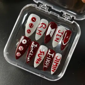 Luxury BTS Tour Press-on Nails, Idol Concert Nail, Gift For Fans, Kpop Vibes Nail