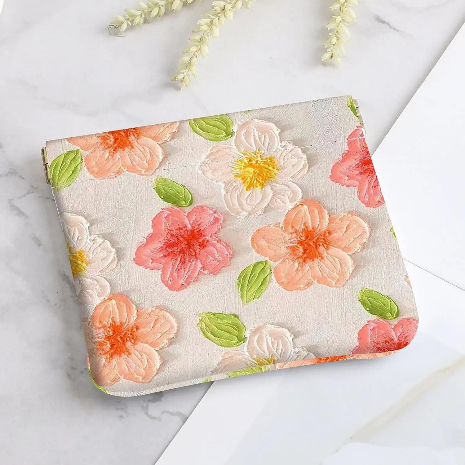 2Pcs PU Leather Small Squeeze Coin Purse Pouch Mini coin Bag Unique And Cute Wallet Cosmetic Bags Change Bag For Women Girls Men (Pink and Yellow Flowers L 2Pcs PU Leather Small Squeeze Coin Purse Pouch Mini coin Bag Unique And Cute Wallet Cosmetic Bags Change Bag For Women Girls Men (Pink and Yellow Flowers L