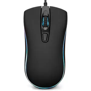 RM105 Wired ,Computer  with Colorful RGB Backlight,Comfortable Grip  Optical,USB Wired Mice Support Windows PC, Laptop,Desktop,Notebook,Chromebook