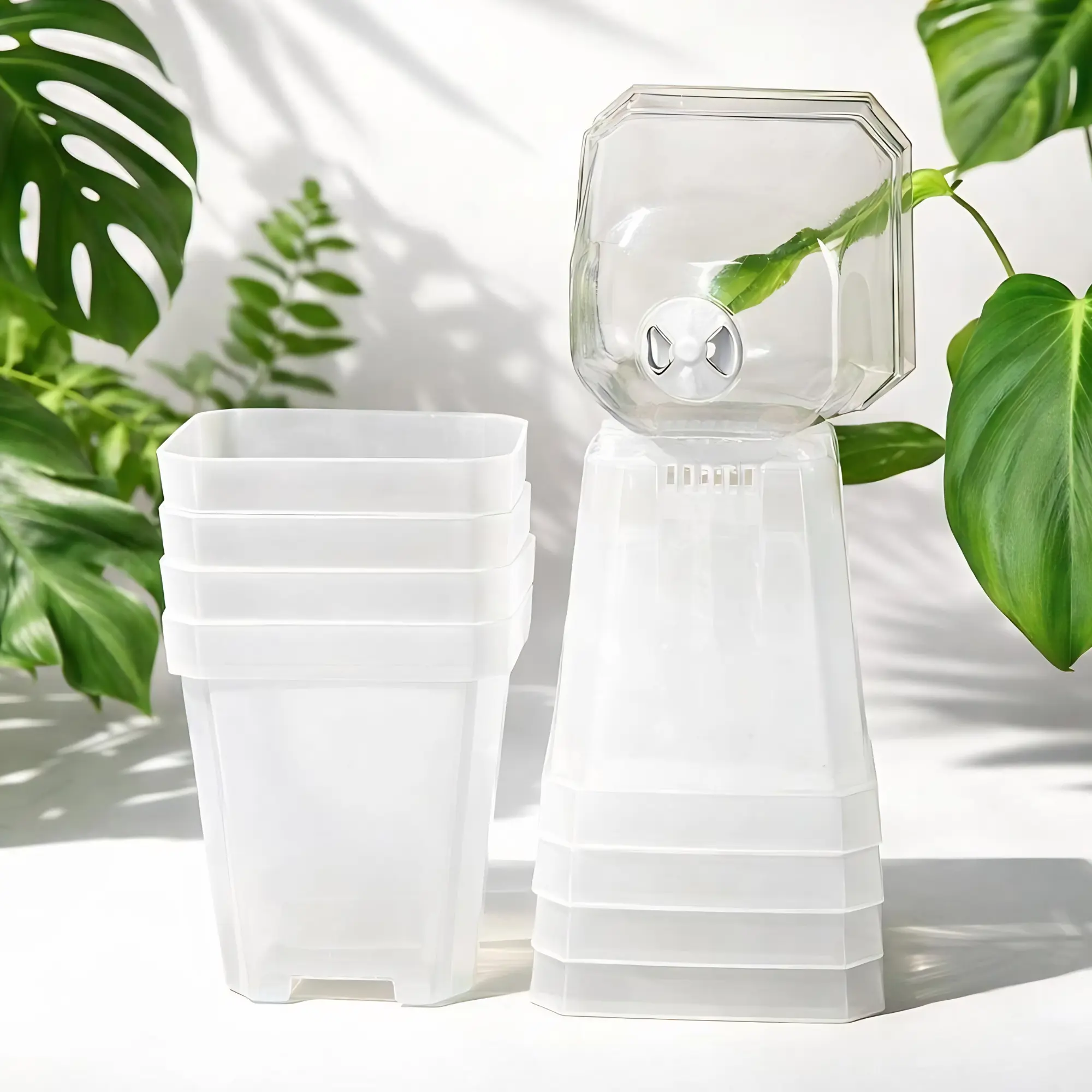 Clear Nursery Pots with Vented Humidity Domes – 3" (5 Pack)