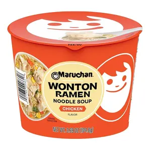 Maruchan Microwavable Wonton Bowl, Chicken Flavor, 3.69 Oz, 6 Count