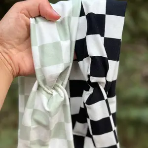 Checkered Stretchy Headbands