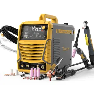 TOOLIOM 110/220V DC TIG Welder & Air Plasma Cutter Combo, HF CUT/HF TIG/Pulse TIG/Spot Welding/Stick 5-in-1 Portable Welding Machine, 200A TIG, 180A MMA & 50A CUT