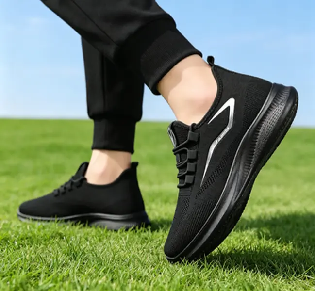 Men's Light Knitted Athletic Running Trainers - Breathable Low-Cut Lace-Up Fitness Jogging Shoes, Round Toe, Mixed PU & Fabric Wear-Resistant Construction, All-Day Comfort, Ideal for Daily Casual Outings & Gym Workouts