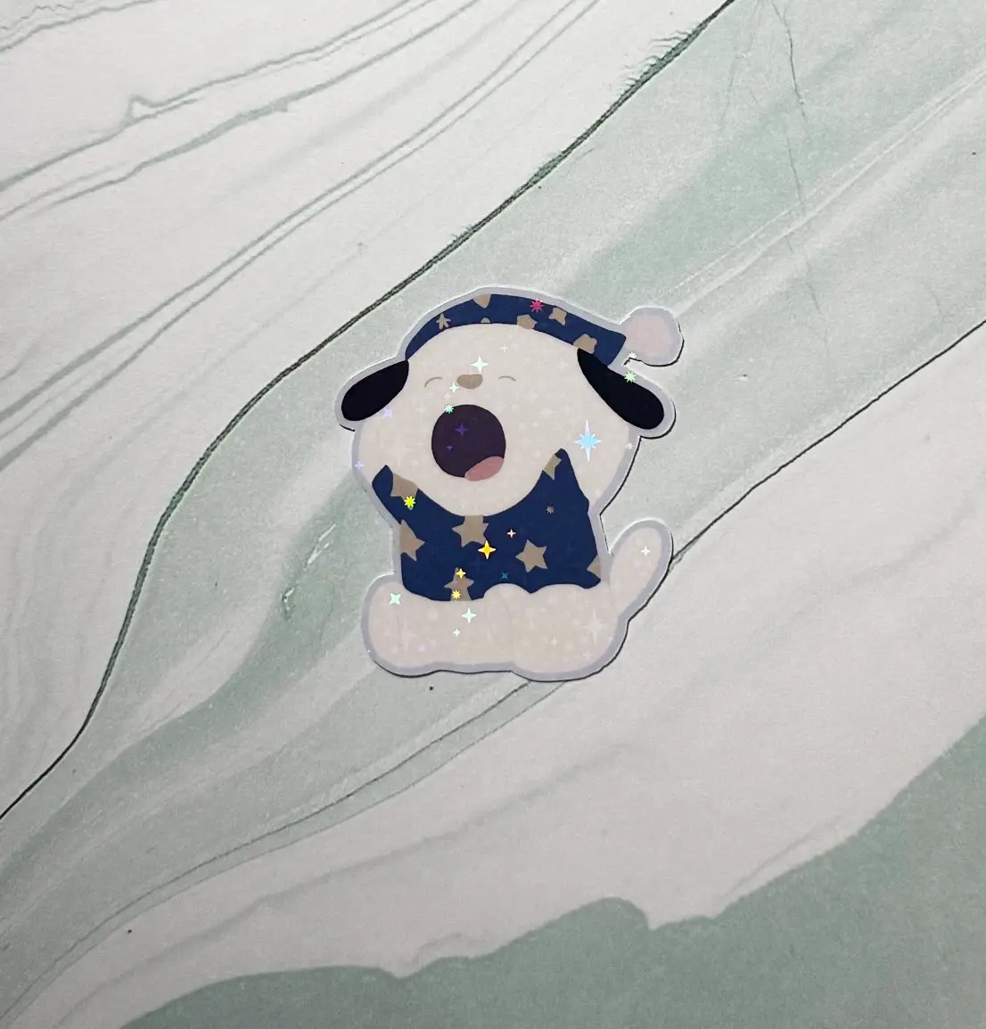 Sleepy dog Sticker