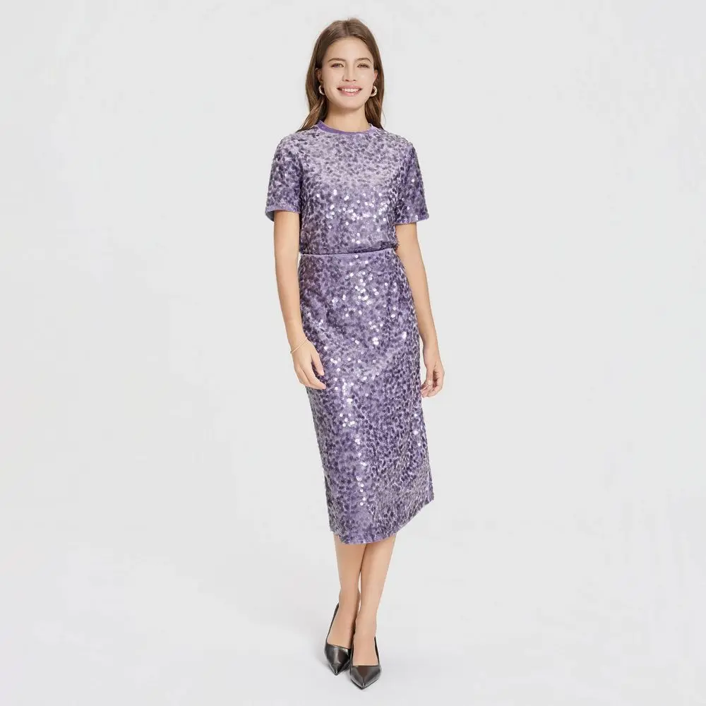 Women's Sequin Pencil Skirt - A New Day