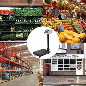 Heavy Duty Digital Platform Scale, 220 Lb Weight Capacity Electronic Floor Scale, High Precision Folding Portable Shipping Scale With LCD Display & Tare Function, Accurate Weighing Scale For Postal Packages, Warehouse, Industrial, Commercial, Home Luggage