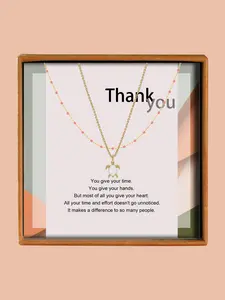 Turtle Pendant & Beaded Necklace & Box, Elegant Necklace for Women for Party, Daily Clothing Decor, Trendy All-match & Exquisite Jewelry for Birthday Gift