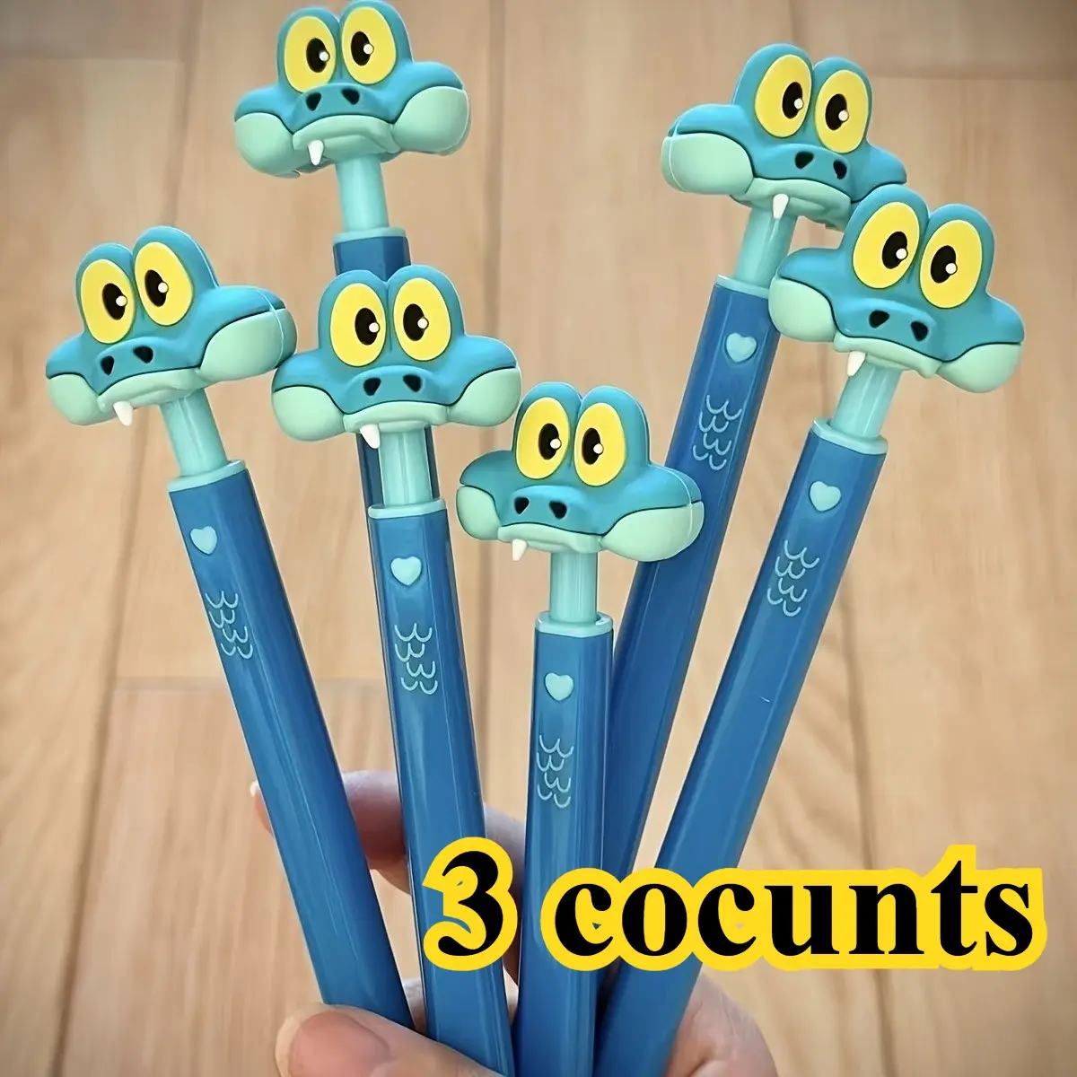 3-Pack Zootopia Gary Ballpoint Pens, Cute Cartoon Characters Design, Press Mechanism, Ideal Party Favors, Funny Work Pens, Office Supplies, School Rewards