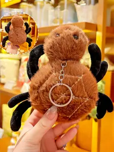 Cute Insect Plush Keychain Ladybug Snail Ant Moth Caterpillar Stuffed Toy Bag Charm, Soft Fluffy Smiley Face Small Portable Backpack Pendant Purse Accessory, For Teens Adults Kids, Birthday Gift Party Favor, Backpack Purse Decoration, Summer Daily Accesso