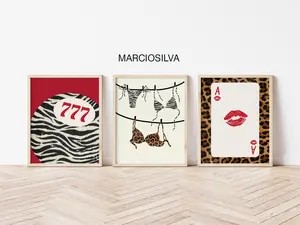 Jungle Games Set of 3 || animal print, cheetah leopard zebra, 8ball, fashion